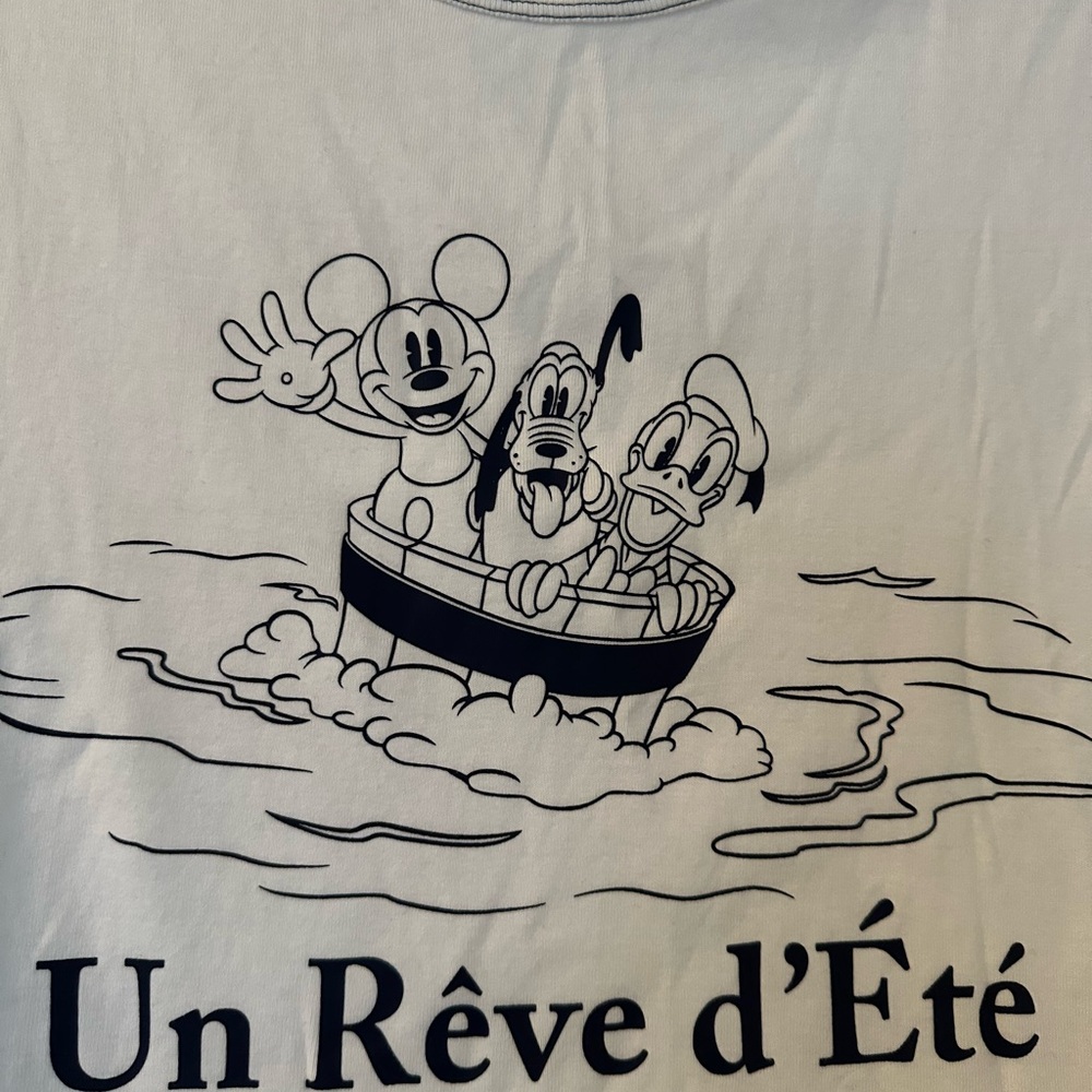 Divided Disney White Tank Top with Black Print - Picture 2 of 4